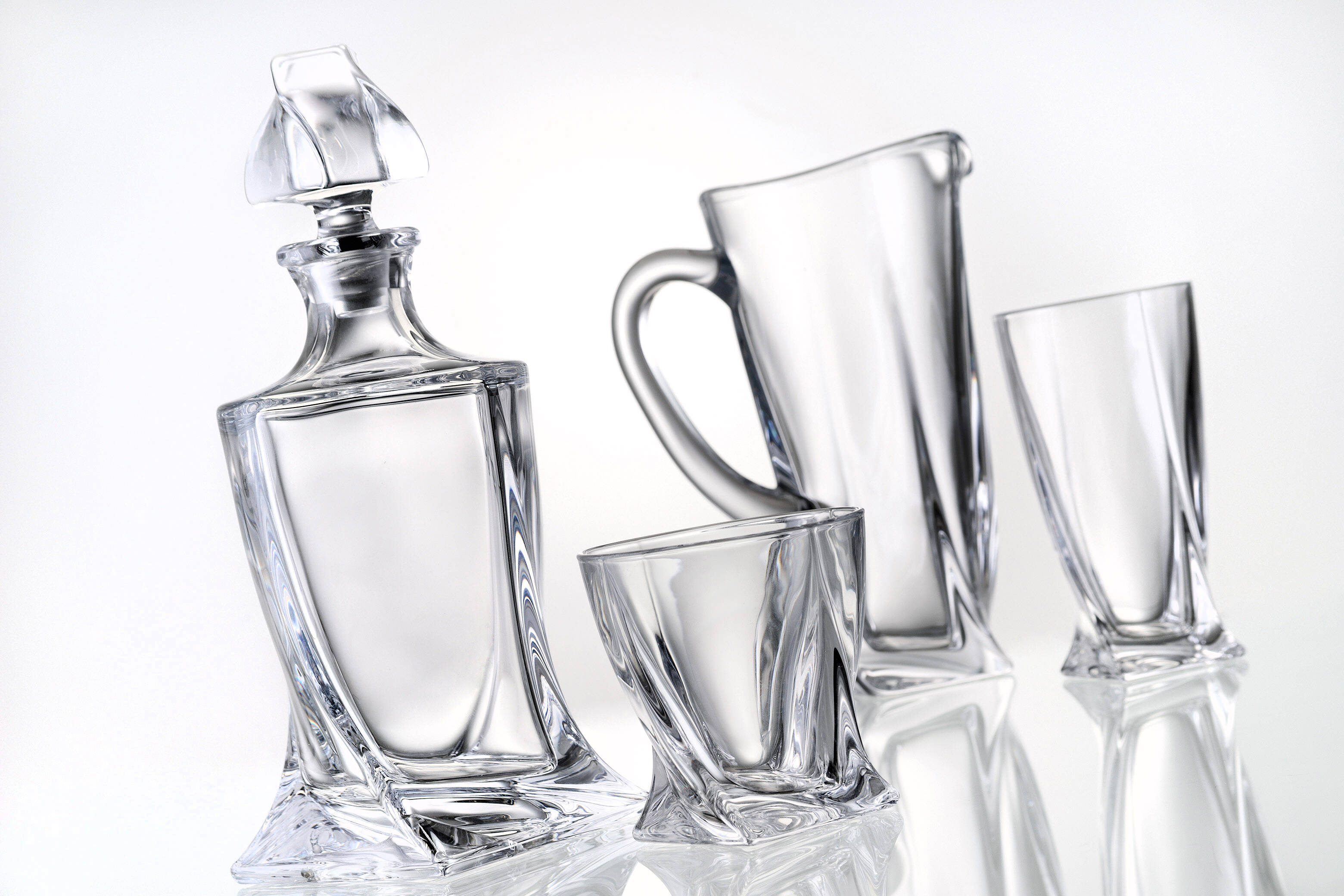 Crystal Bohemia BRIXTON whisky set carafe and tumblers decor 11038